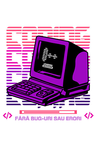 StoryGift Romania Sticker Autocolant 70CM Adeziv Calculator vintige Text Fara Bug-uri Sau erori Programatori cu