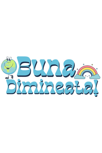 StoryGift Romania Sticker Adeziv 90CM Adeziv Urare Buna Dimineata, curcubeu, ...