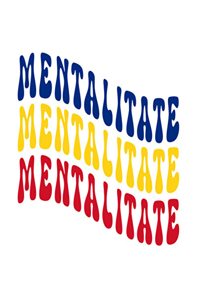 StoryGift Romania Sticker Eticheta 50CM Cuvantul Mentalitate, in Culorile Ste...