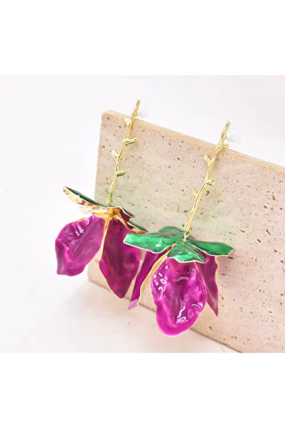 Aka Yaz sezonu büyük çiçek küpe