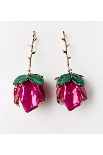 Aka Yaz sezonu büyük çiçek küpe