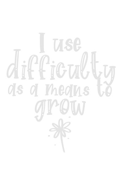 StoryGift Romania Sticker Label 50CM Exterior with a flower and the message "I use difficulty to grow m