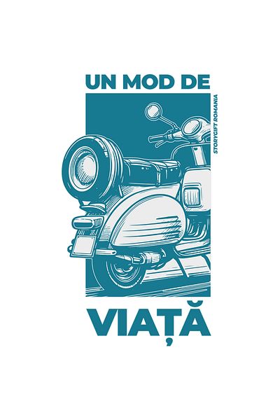 StoryGift Romania Sticker Eticheta 50CM Adeziv Scuter text un mod de viata viteza vehicule cu Margini Albe, PVC