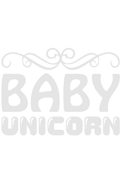 StoryGift Romania Sticker Autocolant 30CM Exterior cu textul "Baby unicorn" -...