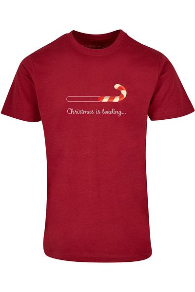 Merchcode Herren Christmas Loading Basic Rundhals-T-Shirt