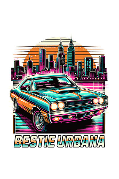 StoryGift Romania Sticker Adeziv Bestie Urbana Masina Clasica De Curse Iubito...