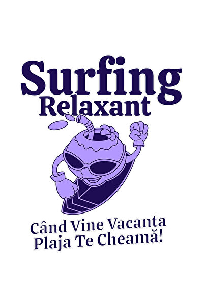 StoryGift Romania Sticker Autocolant 70CM Adeziv Surfing relaxant cu bauturi ...