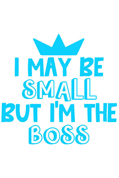 StoryGift Romania Sticker Exterior cu o coroana pentru cei care sunt mici, dar sefi/patroni , Vinyl Albastru
