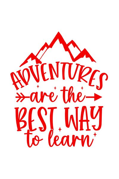 StoryGift Romania Exterior Sticker with mountains and the message "Adventures are the best ways to learn" - travel