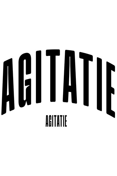 StoryGift Romania Sticker Eticheta 40CM Cuvantul Agitatie, Motivational, Self...