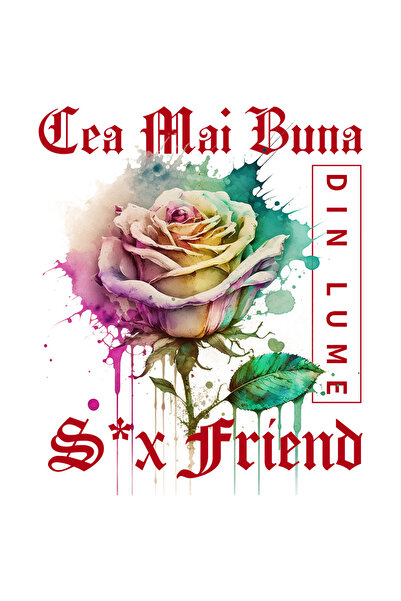 StoryGift Romania Sticker Eticheta 50CM Cu Textul Cea Mai Buna S-x Friend, Di...