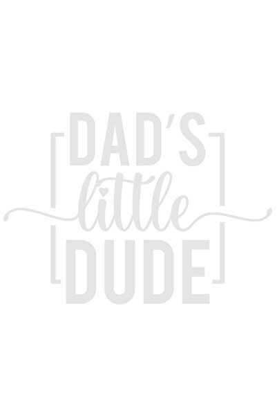 StoryGift Romania Sticker Autocolant 30CM Exterior cu textul in engleza "Dad's little dude" - tipul micut al tat