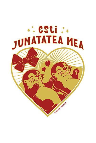 StoryGift Romania Sticker Autocolant 70CM Adeziv esti jumatea mea cuplu feric...