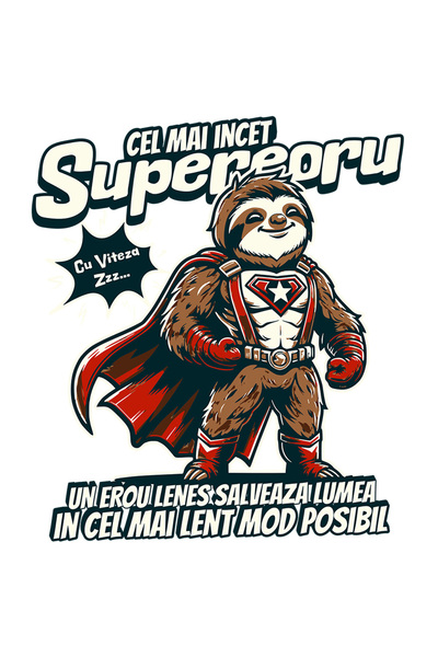 StoryGift Romania Sticker Eticheta 40CM Cel mai incet Supererou, Salveaza Lum...