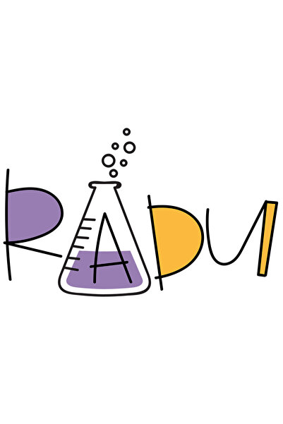 StoryGift Romania Sticker Autocolant 70CM Cu Numele Radu, si Mesaj Amuzant, C...