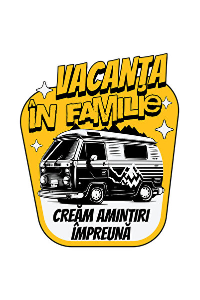 StoryGift Romania Sticker Autocolant 70CM Adeziv Vacanta în Familie_ Cream Am...