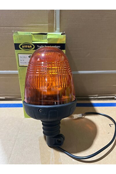 AYFAR TR518-3 Ayfar döner ikaz lambası Ampüllü model Boru tip 24 volt için uyumludur.