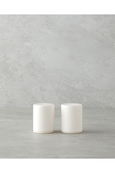 English Home Luma Ceramic 2-Piece Salt Shaker - Pepper Shaker 6 cm Cream