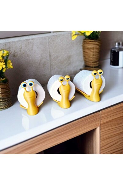 Lunar Design Salyangoz Tuvalet Kağıtlığı / Banyo Aksesuarı / Peçetelik / Luna...