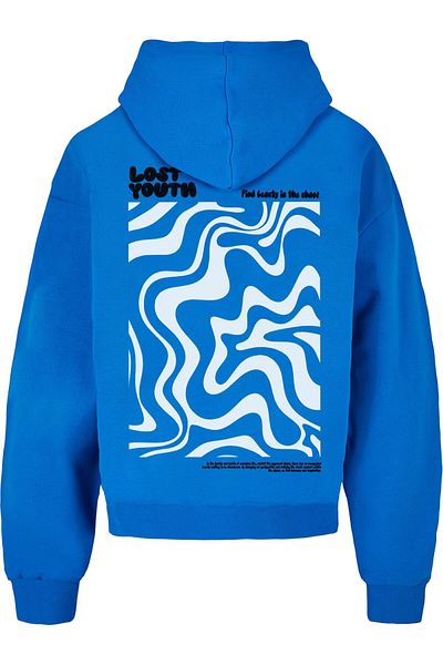 Lost Youth LY HOODY - BEAUTIFUL CHAOS BLACK/BEIGE