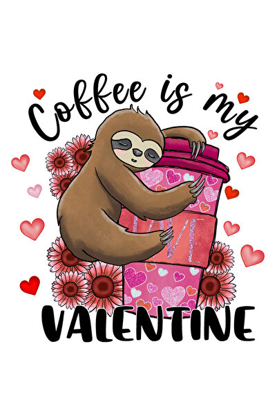 StoryGift Romania Sticker Adeziv 90CM cu animalul sloth/lenes imbratisand o c...