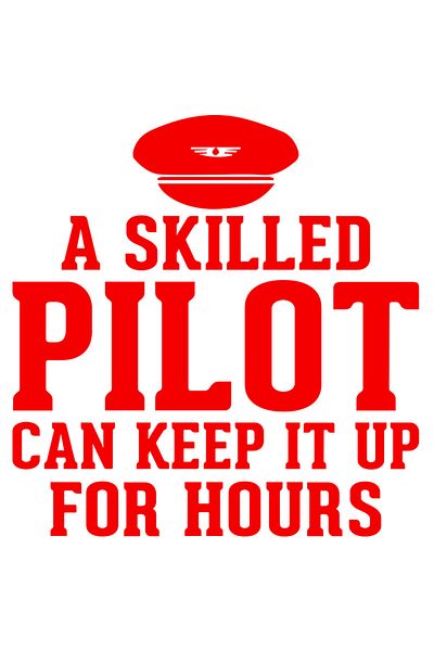 StoryGift Romania Sticker Autocolant 70CM Exterior cu textul in engleza "A skilled pilot can keep it up for hour