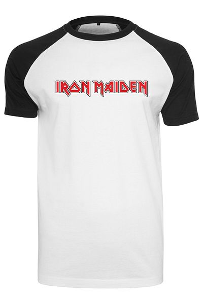 Merchcode Herren Iron Maiden Logo Baseball Tee