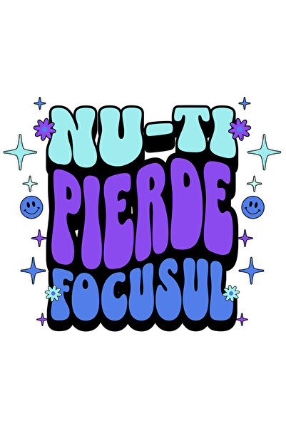 StoryGift Romania Sticker Adeziv 90CM Nu-ti Pierde Focusul cu Margini Albe, PVC Vinyl 90 cm