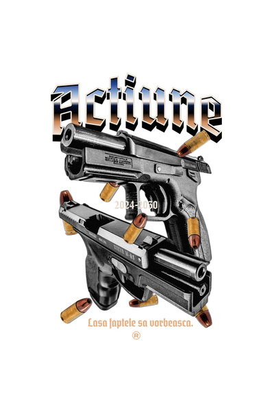 StoryGift Romania Sticker Actiune - Pistol - Lasa Faptele Sa Vorbeasca Cu Mar...