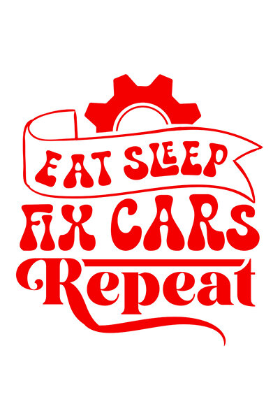 StoryGift Romania Sticker Autocolant 30CM Exterior cu textul "Eat sleep, fix ...