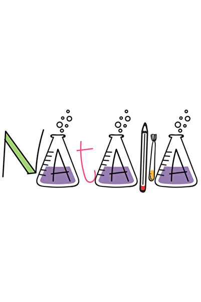 StoryGift Romania Sticker Adeziv 90CM Cu Numele Natalia, Scoala, Chimie, Mate...