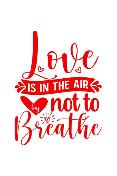 StoryGift Romania Exterior Sticker with the message "Love is in the air, try not to breathe" - hearts, Red Vinyl,