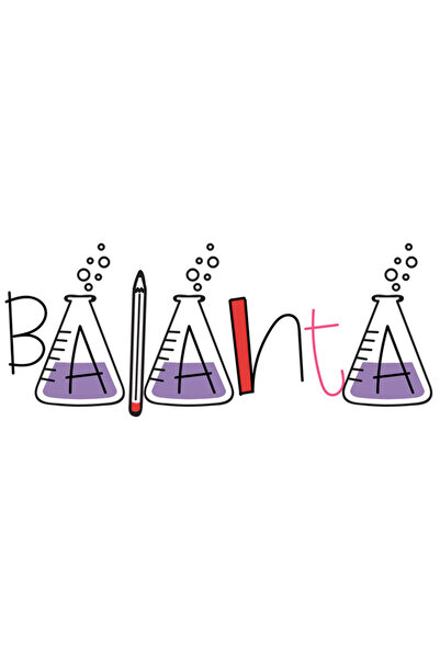 StoryGift Romania Sticker Autocolant 70CM Cu Numele Balanta, Scoala, Chimie, Materii, Algebra, Geometrie cu Marg