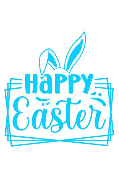 StoryGift Romania Adhesive Sticker 90CM Exterior with rabbit ears and the text "Happy Easter!" - greeting, Vinyl Al