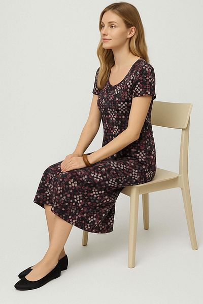 COTENCONCEPT Draped Comfortable Fit Daily Combed Fabric Dress