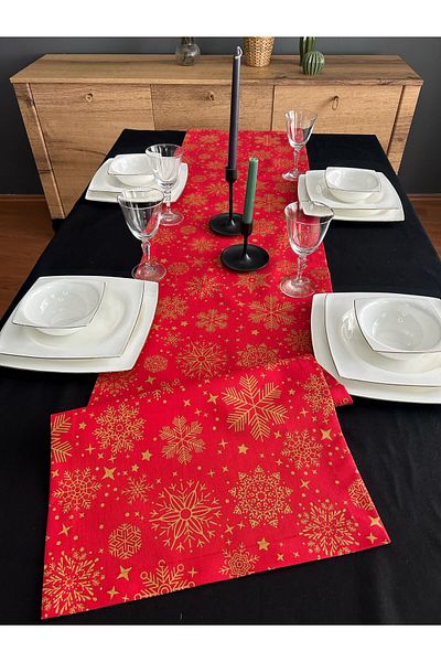 Angels' Collection Gold Snowflake Runner