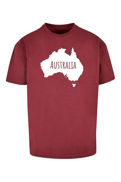 Merchcode Herren Australia X Heavy Oversize Tee-BY102