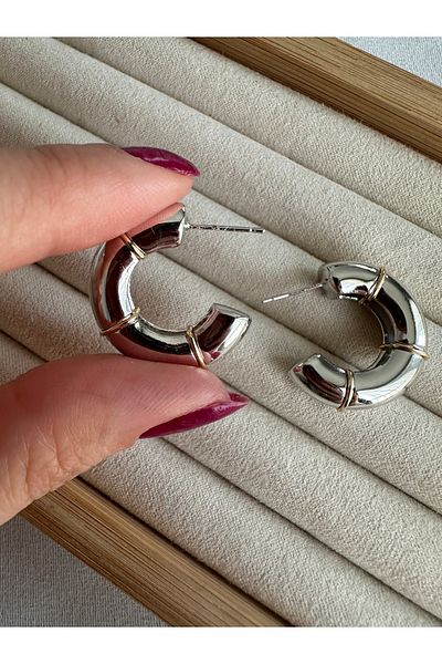 ringbox مزدوجة اللون العلامة التجارية نموذج هوب القرط