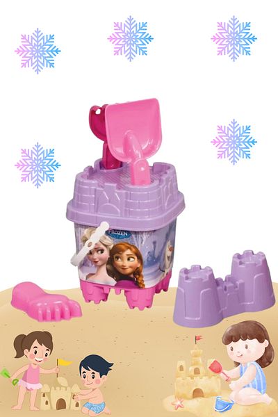 Merva Frozen Frozen Beach Sand Castle Bucket Set 6 Pieces Beach Sea Sand Bucket