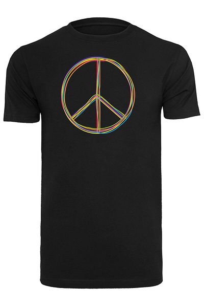 Merchcode Herren Peace_multicolor With T-shirt Round Neck