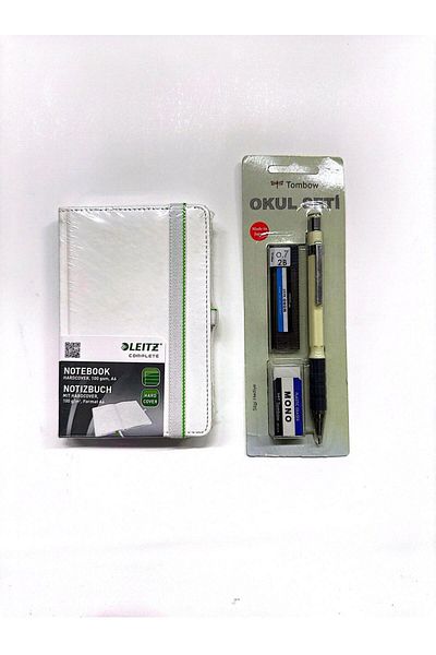 Tombow Versatil Sh-300 0.7 Pastel School Set-Leitz Complete Notebook A6 Lined White-Set 24