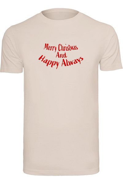 Merchcode Herren T-Shirt mit Aufschrift "Merry Christmas And Happy Always", Rundhalsausschnitt
