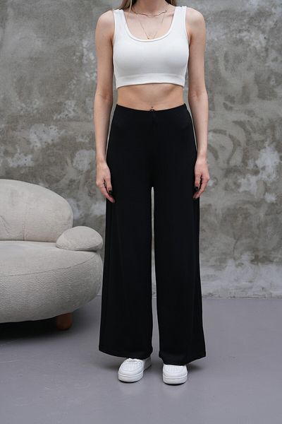 HR Collection Modal Fabric Elastic Waist Palazzo Women's Trousers