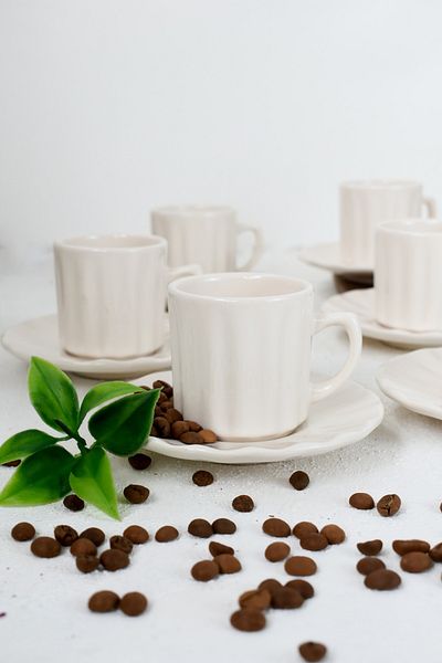 LALEZEN HOME Marsel Model 6-Person 12-Piece Ceramic Coffee Cup Set