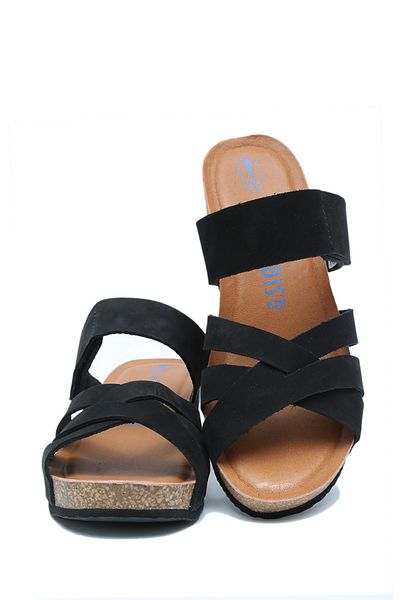 Kifidis K14107 Kifidis Soft Step Women's Wedge Heeled Cork Slippers 36-41