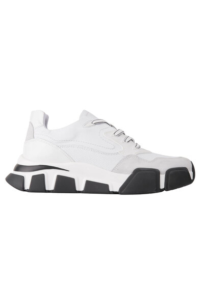 MARCOMEN 21164 BEYAZ SUET SNEAKER DERI AYAKKABI