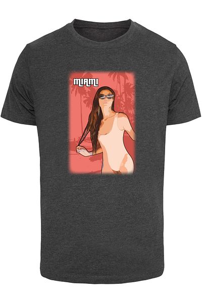 Merchcode Herren Grand Miami T-shirt Round Neck
