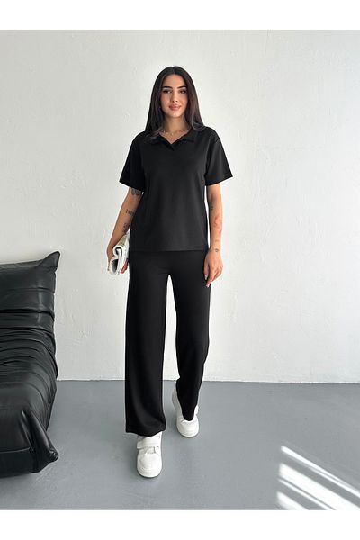 HR Collection Modal Polo Neck Women's Bottom Top Set