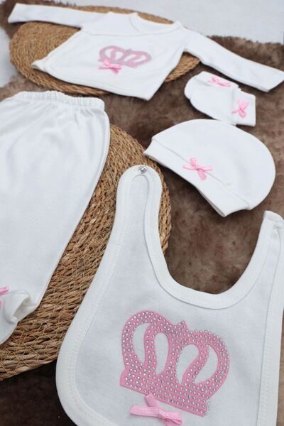 Sema Baby 5 Piece Hospital Release Bodysuit Set 0-3 Months - Princess