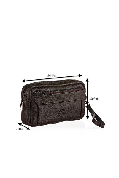 Westpolo 4 Gözlü Bileklik Kemerli Vegan Deri Unisex El Çantası Seyahat Çantas...